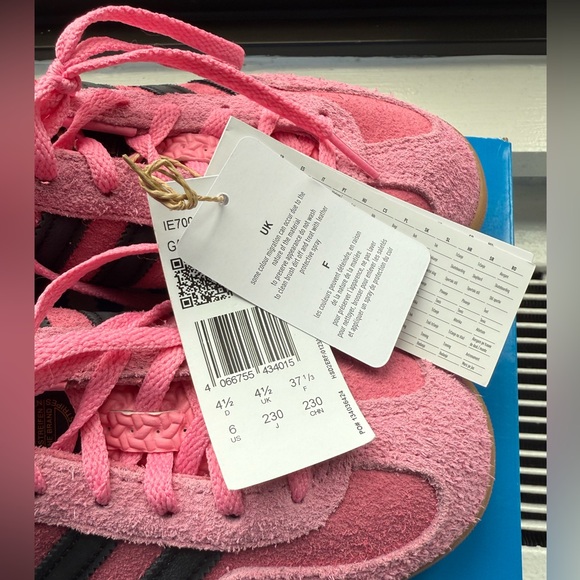 NEW with box Adidas Wmns Gazelle 'Bliss Pink Purple' size 6W - Picture 2 of 9